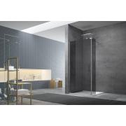 Otočná pantová zástěna 35x200cm SAT Walk-in. chrom, kouřové sklo&nbsp;