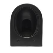 WC závěsné SAT Brevis včetně sedátka softclose, 48 cm, černý SATBRE010RREXPBKM. obr. 6 