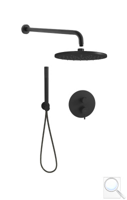 Sprchový systém Paffoni Light včetně podomítkového tělesa černá SIKOBPPSET2NO. obr. 1