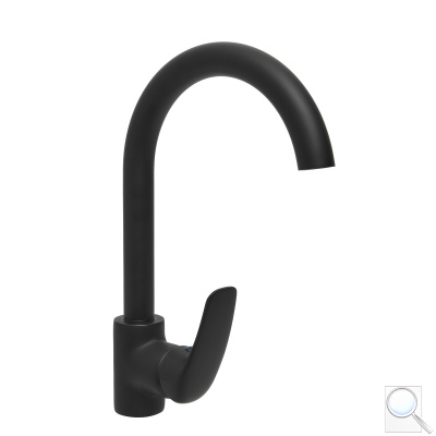 Dřezová baterie S-Line Pro s otočným ramínkem černá mat SIKOBSLPRO280C. obr. 1
