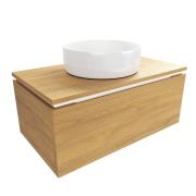 Koupelnová skříňka s krycí deskou SAT Feel 80x30x46 cm medový dub mat SATFEEL80DMD.  (3)