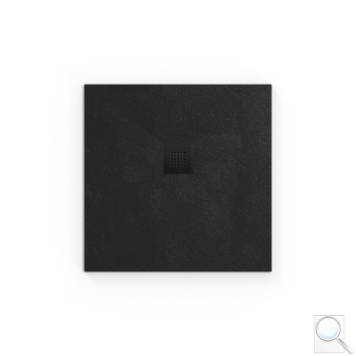 Sprchová vanička čtvercová SAT Alek 80x80 cm, 90x90 cm, litý mramor černá. obr. 1