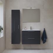 Koupelnová sestava s umyvadlem zrcadlem a osvětlením Vitra Mia 79x61x39,5 cm antracit lesk MIASET80A (obr. 9)