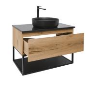 Koupelnová skříňka s umyvadlem SAT B-Way 79x30x45 cm dub BWAY80OAKTKFUB.  (2)