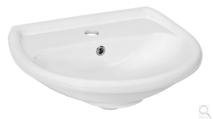 Umyvadlo Multi 50x39,5 cm otvor pro baterii uprostřed EUR351. 