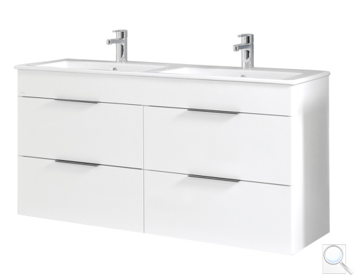 Koupelnová skříňka s dvojumyvadlem Jika Plan 120x44,1x62,2 cm bílá H4536621763001. obr. 1