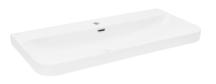 Nábytkové umyvadlo SAT Fusion 100,6x46 cm bílé matné, otvor pro baterii uprostřed SATFUS10046MW