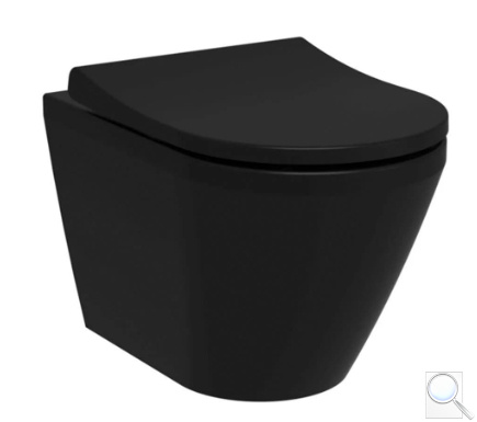 WC závěsné Vitra Integra Rim-Ex včetně sedátka se softclose, zadní odpad, černá mat 7041-083-6285. obr. 1