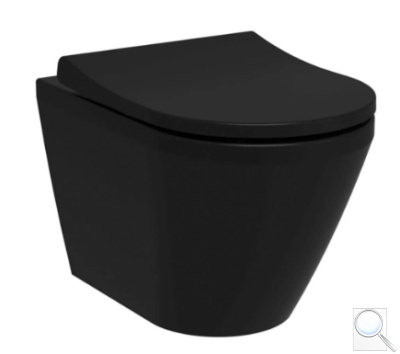 WC závěsné Vitra Integra Rim-Ex včetně sedátka se softclose, zadní odpad, černá mat 7041-083-6285. obr. 1