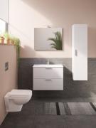Koupelnová sestava s umyvadlem zrcadlem a osvětlením Vitra Mia 79x61x39,5 cm bílá lesk MIASET80B (obr. 3)