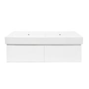 Koupelnová skříňka s dvojumyvadlem SAT Evolution 118x30x44,8 cm bílá mat SATEVO120WMU2. obr. 3 