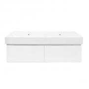 Koupelnová skříňka s dvojumyvadlem SAT Evolution 118x30x44,8 cm bílá mat SATEVO120WMU2 (obr. 3)