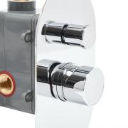 Vanová baterie SAT Fusion včetně podomítkového tělesa bílé sklo lesk SATBSFU215BS. obr. 3