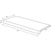 Schodová Tvarovka Rako Castone Dune béžová. &nbsp;