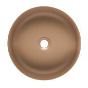 Umyvadlo na desku SAT Infinitio 39x39 cm hnědá mat bez otvoru pro baterii SATINF3939LBRM. obr. 3&nbsp;