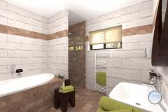 Koupelna Fineza Brick America - bila-cihlova-koupelna-fineza-brick-america-s-vanou-strchovym-koutem-001