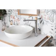 Vysoká umyvadlová baterie SAT Fusion bez výpusti páka světlé dřevo SATBSFU285DS. obr. 7