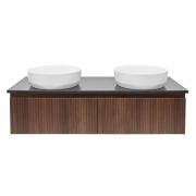 Koupelnová skříňka s deskou z umělého kamene SAT Evolution 118x30x44,8 cm ořech mat SATEVO120NATK. obr. 3 