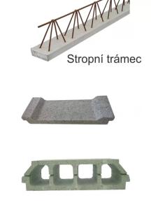 Stropní konstrukce - trámce a vložky Dobiáš