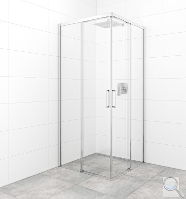 Sprchový kout čtverec 80x80 cm, 90x90 cm, 100x100 cm, bezbariérový vstup, chrom SAT TEX BB. 