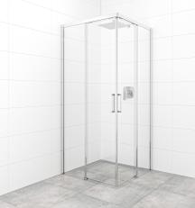 Sprchový kout čtverec 80x80 cm, 90x90 cm, 100x100 cm, bezbariérový vstup, chrom SAT TEX BB