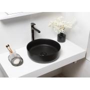 Umyvadlo na desku SAT Infinitio 39x39 cm černá mat bez otvoru pro baterii SATINF3939BKM. obr. 5&nbsp;