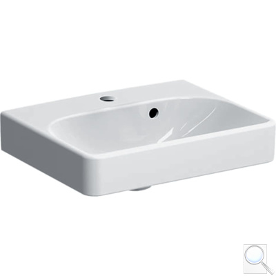 Umývátko Geberit Smyle Square 45x36 cm otvor pro baterii uprostřed 500.222.01.1. obr. 1