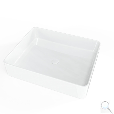 Umyvadlo na desku SAT Infinitio 50x40 cm lesk bez přepadu SATINF5040. obr. 1