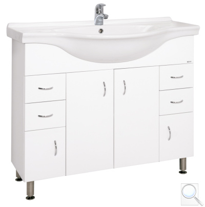 Koupelnová skříňka s umyvadlem Keramia Pro 102x55 cm bílá PRO100DV. 