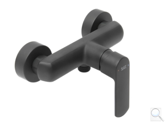 Sprchová baterie SAT Feel bez sprchového setu 150 mm černá matná SATBSFEEL268C. obr. 1