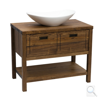 Koupelnová skříňka pod umyvadlo Naturel Country 90x72,5x51 cm palisandr COUNTRY90ZBUMPA. 