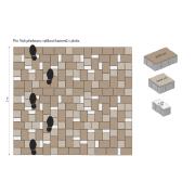 Venkovní betonová dlažba CSB HISTORI. VELIKOSTI KAMENŮ V PLOŠE