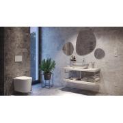 Vysoká umyvadlová baterie SAT Fusion bez výpusti páka beton SATBSFU285B. obr. 3&nbsp;