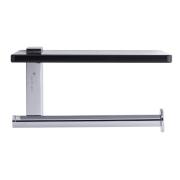 Držák toaletního papíru SAT Cube Way černá DRZTOALPOLSKLOC. (2)