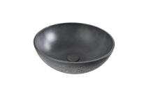 Umyvadlo na desku SAT Cemento 42x42 cm antracit bez přepadu CEM4242A