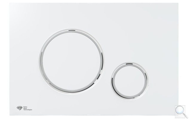 Ovládací tlačítko SAT plast bílá/chrom lesk SATAT70. obr. 1