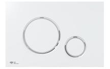 Ovládací tlačítko SAT plast bílá/chrom lesk SATAT70