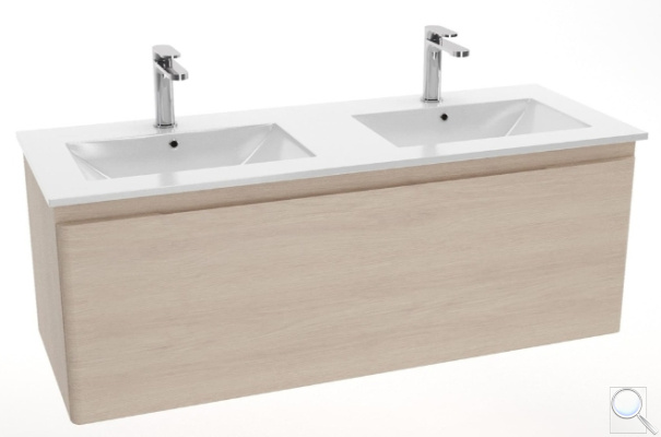 Nábytkové dvojumyvadlo Naturel Modena 121x46x17,5 cm dva otvory pro baterii M2N12046. 