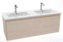 Nábytkové dvojumyvadlo Naturel Modena 121x46x17,5 cm dva otvory pro baterii M2N12046