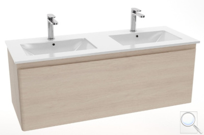 Nábytkové dvojumyvadlo Naturel Modena 121x46x17,5 cm dva otvory pro baterii M2N12046. 
