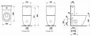 WC kombi, pouze mísa Laufen Pro vario odpad H8259524002311 (Technický nákres)