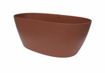 Volně stojící vana SAT Aula 160x78,7 cm litý mramor levá i pravá cooper brown SATAULA1600CB