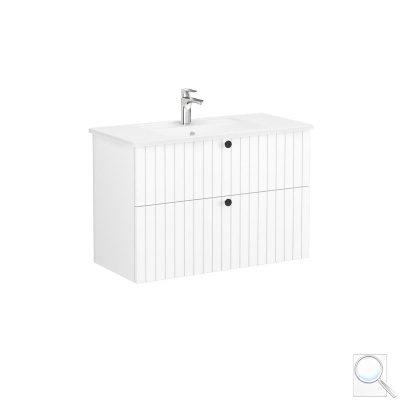 Koupelnová skříňka s umyvadlem Vitra Root 100x67x46 cm bílá mat ROOTG100WINTS. obr. 1