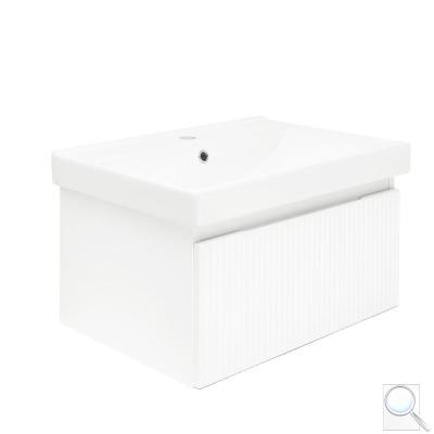 Koupelnová skříňka s umyvadlem SAT Evolution 58x30x44,8 cm bílá mat SATEVO60WMU1 obr. 1