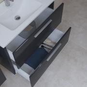 Koupelnová sestava s umyvadlem zrcadlem a osvětlením Vitra Mia 79x61x39,5 cm antracit lesk MIASET80A. obr. 7 