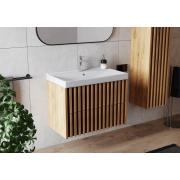 Koupelnová skříňka s umyvadlem SAT Delano 80x46 cm dub mat DELANO80ZDUM. obr. 2