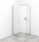 Sprchový kout čtverec 80x80 cm, 90x90 cm, 100x100 cm, bezbariérový vstup, chrom SAT TEX BB (obr. 2)
