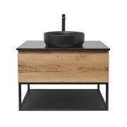 Koupelnová skříňka s umyvadlem SAT B-Way 79x30x45 cm dub BWAY80OAKTKFUB.  (4)