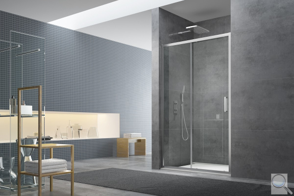 Sprchové dveře 100x195 cm, 120x195 cm, 140x195 cm SAT TEX chrom lesklý.