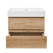 Koupelnová skříňka 2zásuvková s umyvadlem SAT B-Way 79x50x45 cm dub mat BWAY280OAKU2BI.  (6)